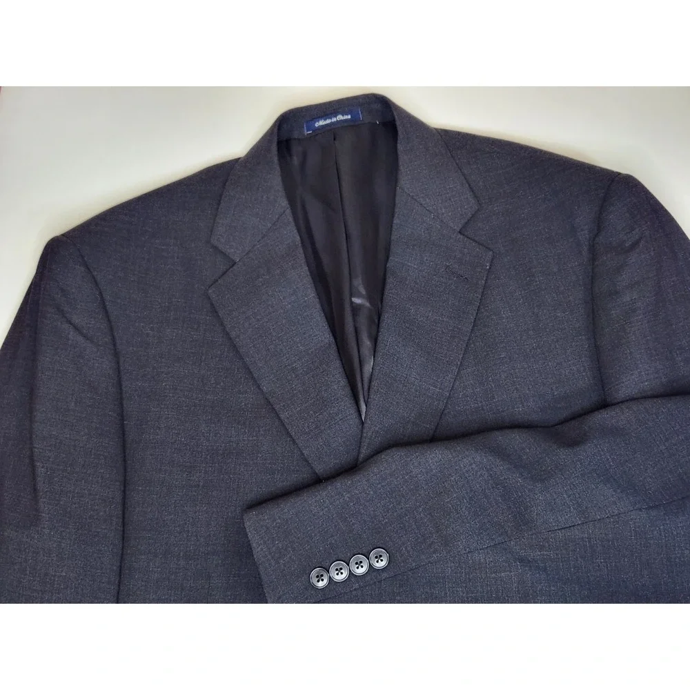 Roundtree and Yorke Suit Jacket Blazer Mens Size‎ 42 Black